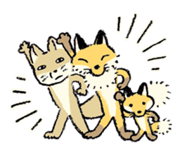 three foxes! sticker #10167174