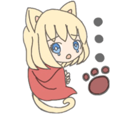 magician cat girl sticker #10167239