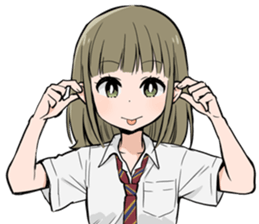 She is silent :) sticker #10168592