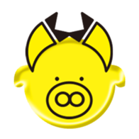 Golden pig of Happiness sticker #10168864