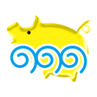Golden pig of Happiness sticker #10168879