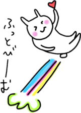 simple white rabbit2 sticker #10169022