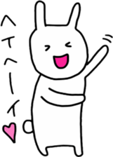 simple white rabbit2 sticker #10169025