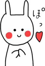 simple white rabbit2 sticker #10169026