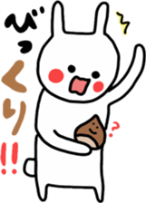 simple white rabbit2 sticker #10169027