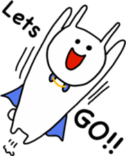 simple white rabbit2 sticker #10169028