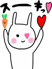 simple white rabbit2 sticker #10169029