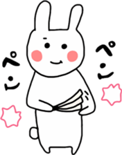 simple white rabbit2 sticker #10169039