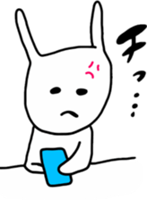 simple white rabbit2 sticker #10169041