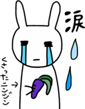 simple white rabbit2 sticker #10169044