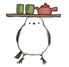 Shimaenaga Long-tailed little bird sticker #10169824