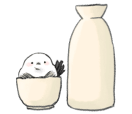 Shimaenaga Long-tailed little bird sticker #10169827