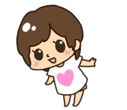 Assortment of a cute girl sticker #10169938