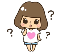 Assortment of a cute girl sticker #10169942