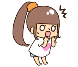 Assortment of a cute girl sticker #10169944