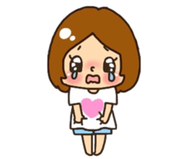 Assortment of a cute girl sticker #10169949