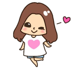 Assortment of a cute girl sticker #10169954