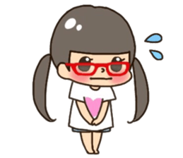 Assortment of a cute girl sticker #10169956