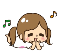 Assortment of a cute girl sticker #10169959