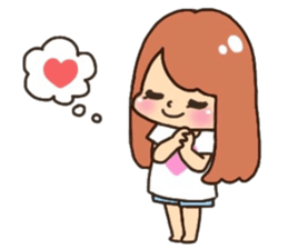 Assortment of a cute girl sticker #10169961