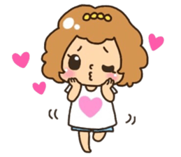 Assortment of a cute girl sticker #10169962