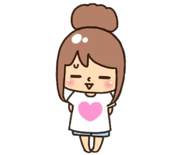 Assortment of a cute girl sticker #10169963