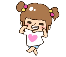 Assortment of a cute girl sticker #10169964