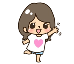 Assortment of a cute girl sticker #10169970