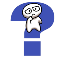 whiteballman with big letter 2 sticker #10175295