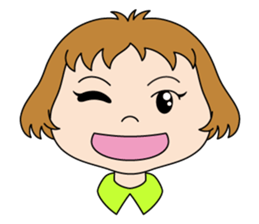 Girl of bobbed hair sticker #10176416