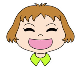 Girl of bobbed hair sticker #10176417