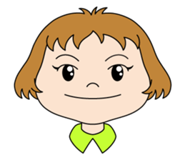 Girl of bobbed hair sticker #10176418