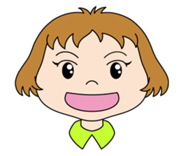 Girl of bobbed hair sticker #10176419