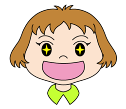 Girl of bobbed hair sticker #10176420