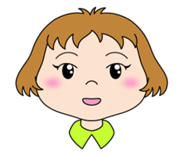 Girl of bobbed hair sticker #10176421