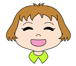 Girl of bobbed hair sticker #10176422