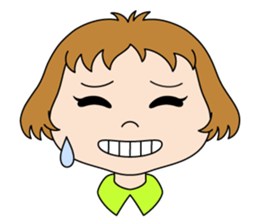 Girl of bobbed hair sticker #10176423