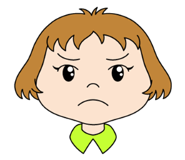 Girl of bobbed hair sticker #10176424