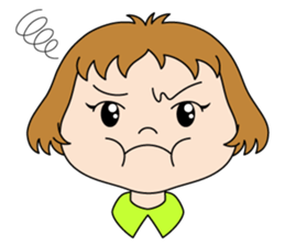 Girl of bobbed hair sticker #10176425