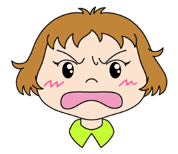 Girl of bobbed hair sticker #10176426