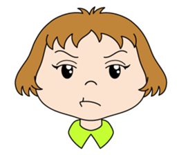 Girl of bobbed hair sticker #10176427