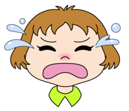 Girl of bobbed hair sticker #10176429