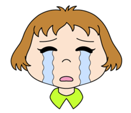 Girl of bobbed hair sticker #10176430