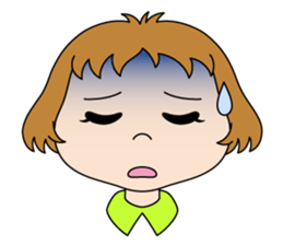 Girl of bobbed hair sticker #10176431