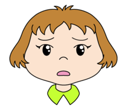 Girl of bobbed hair sticker #10176432