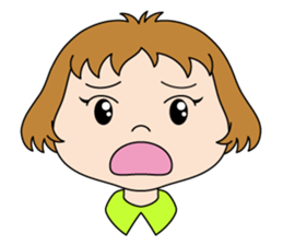 Girl of bobbed hair sticker #10176433