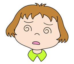 Girl of bobbed hair sticker #10176434