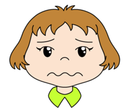 Girl of bobbed hair sticker #10176435