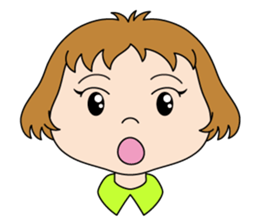 Girl of bobbed hair sticker #10176436