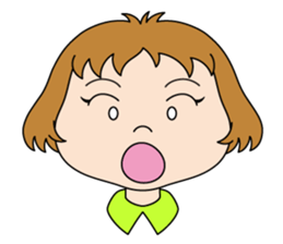 Girl of bobbed hair sticker #10176437